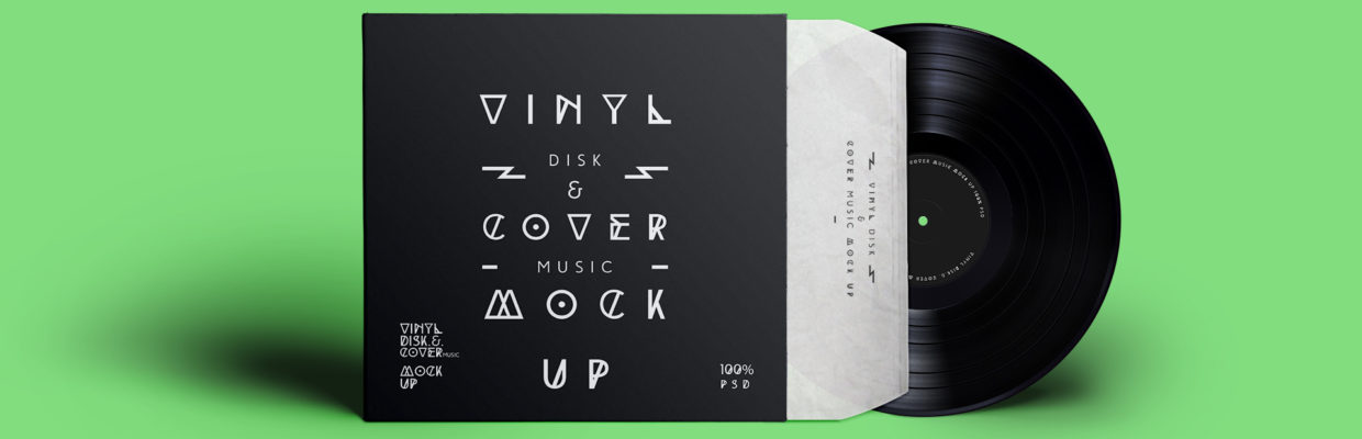 Vinyl Cover Record Mock Up